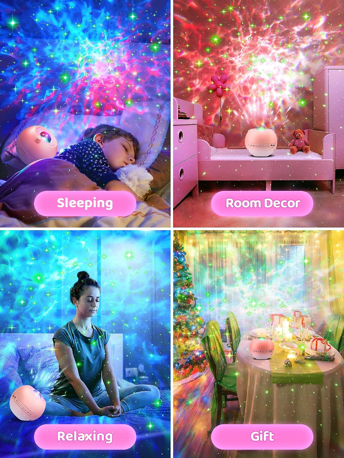 Galaxy Projector Lava Lamp, 15 Colors 15 White Noises+Bluetooth 4 5 6 7 8 9 10 11 Year Old Girls Gift for Girls Boys Gifts Baby Gifts Birthday Gifts for Women Gifts Room Decor