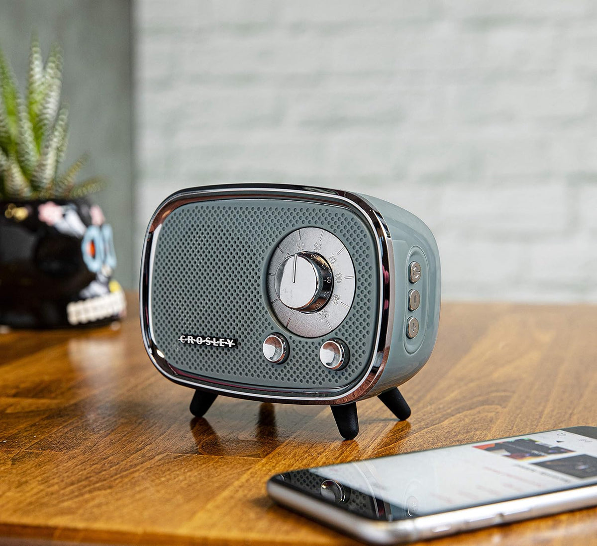 Rondo Retro Bluetooth Speaker - Portable Bluetooth Speaker Wireless, Rechargeable Battery, 3W Home, Outdoor Speaker, 27H Music Playtime, Microphone, Hands Free Calling, USB and Micro SD Ports