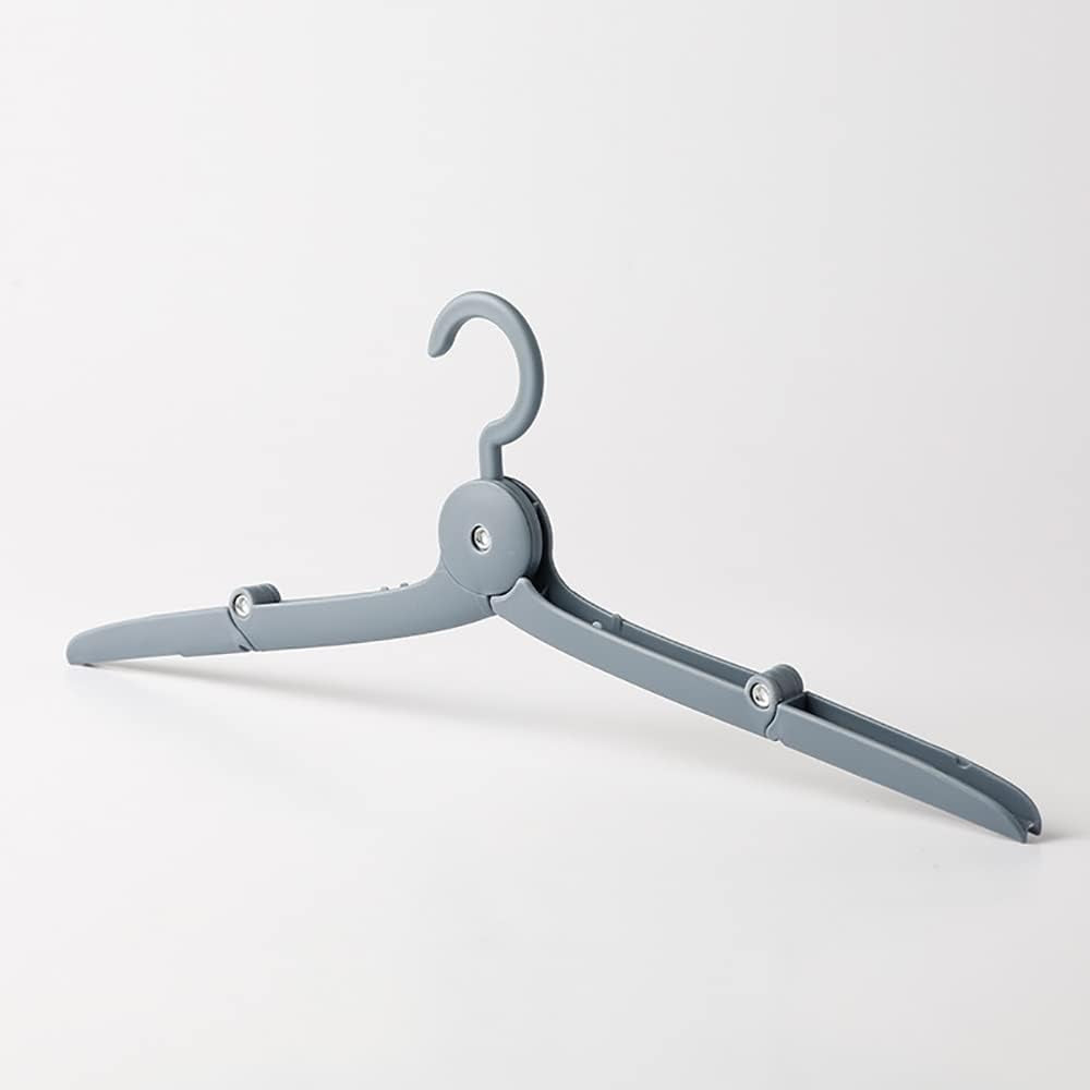Folding Travel Clothes Hangers – Pack of 4 – unfolded grey hanger