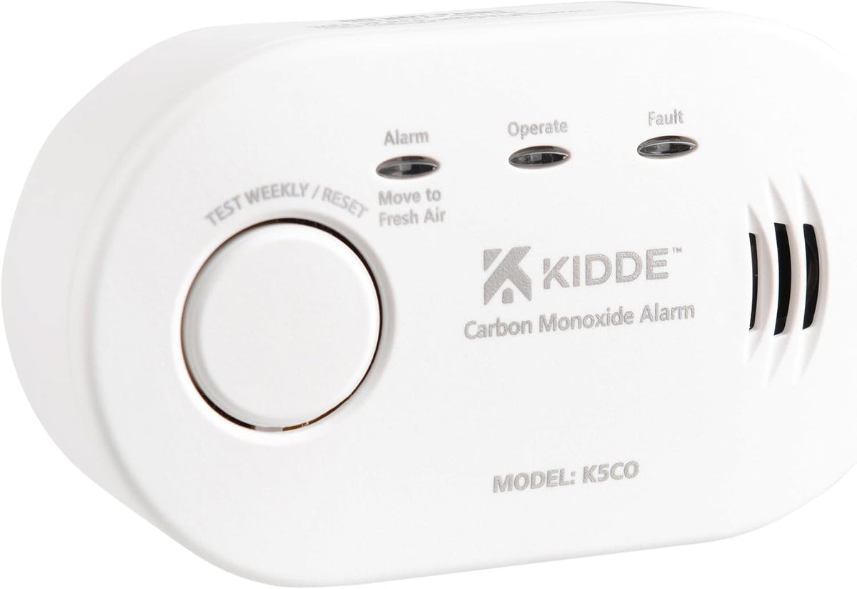 5CO Carbon Monoxide Alarm and Detector with AA Batteries - 10 Year Sensor Life CO Alarm for Home