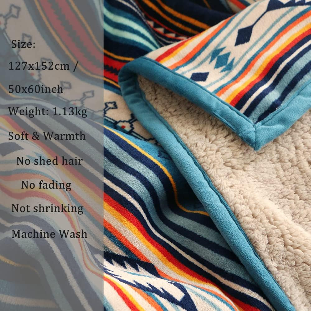 Throw Blanket, Fluffy Soft Couch Blanket Warm Bed Blanket 127X152Cm