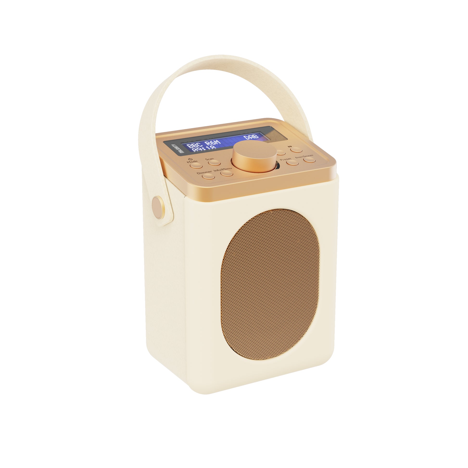 Portable DAB radio with handle, ideal for van life and outdoor adventures