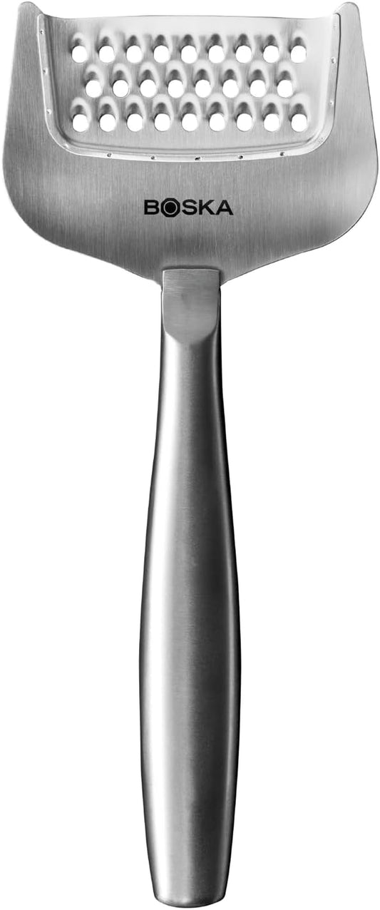 BOSKA Copenhagen Handheld Cheese Grater – stainless steel grater on white