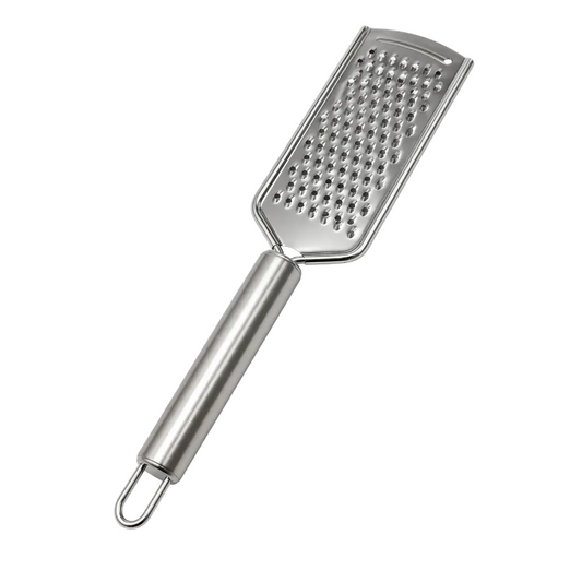 Stainless steel handheld grater for van life cooking and outdoor adventures