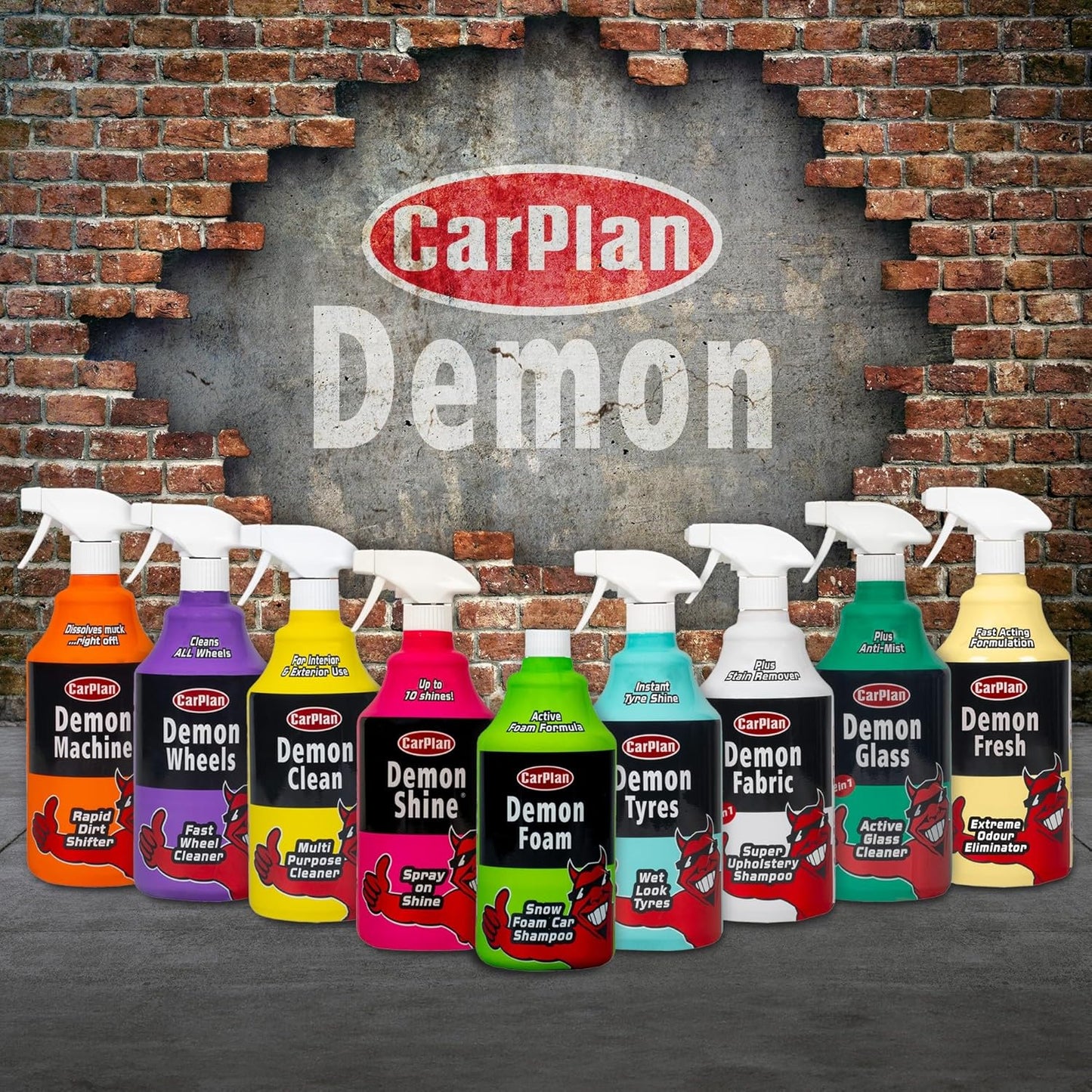 CarPlan Demon car cleaning products lineup for van life and outdoor adventures