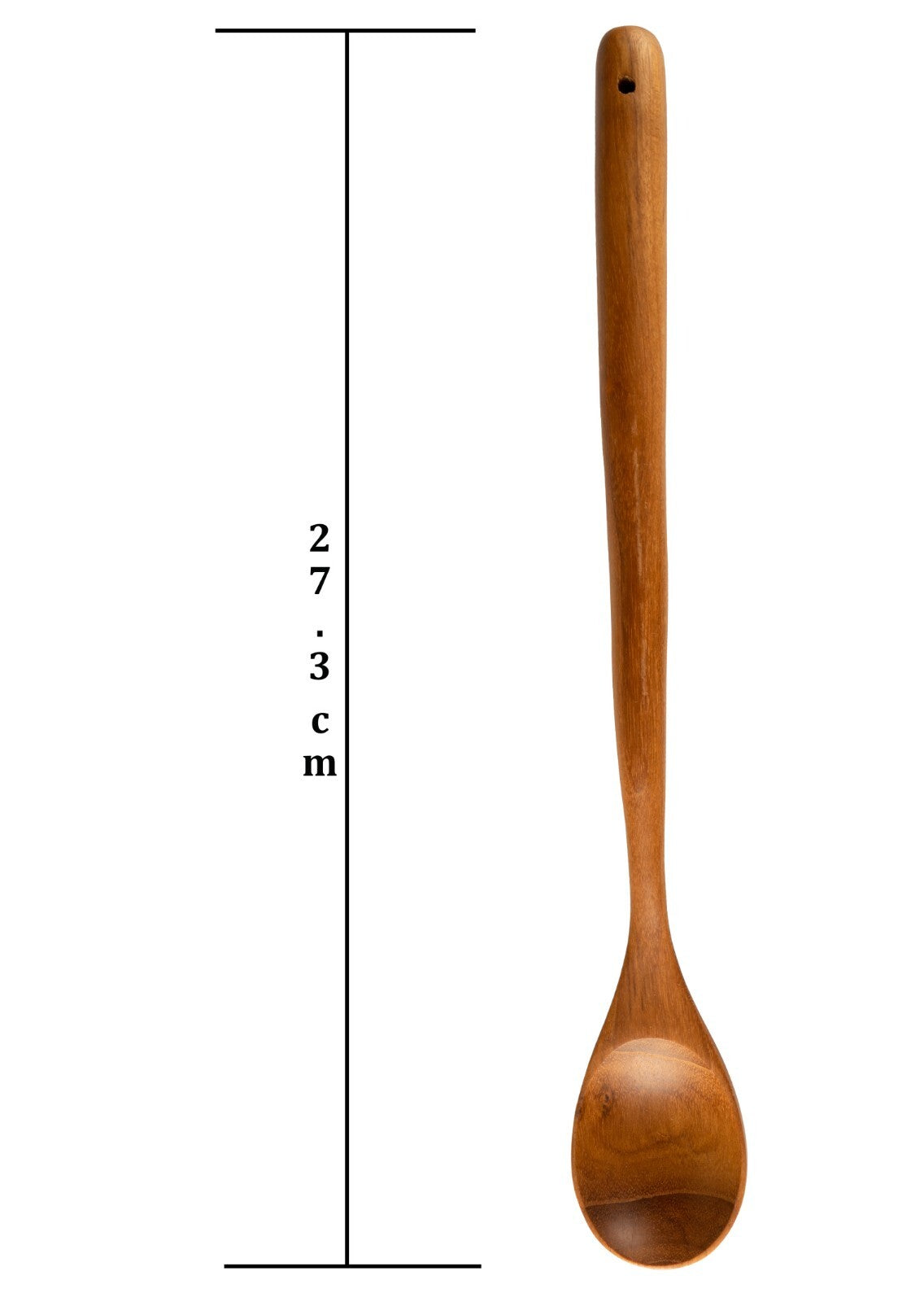 27.3cm wooden spoon for van life cooking, camp kitchen essential, natural wood utensil