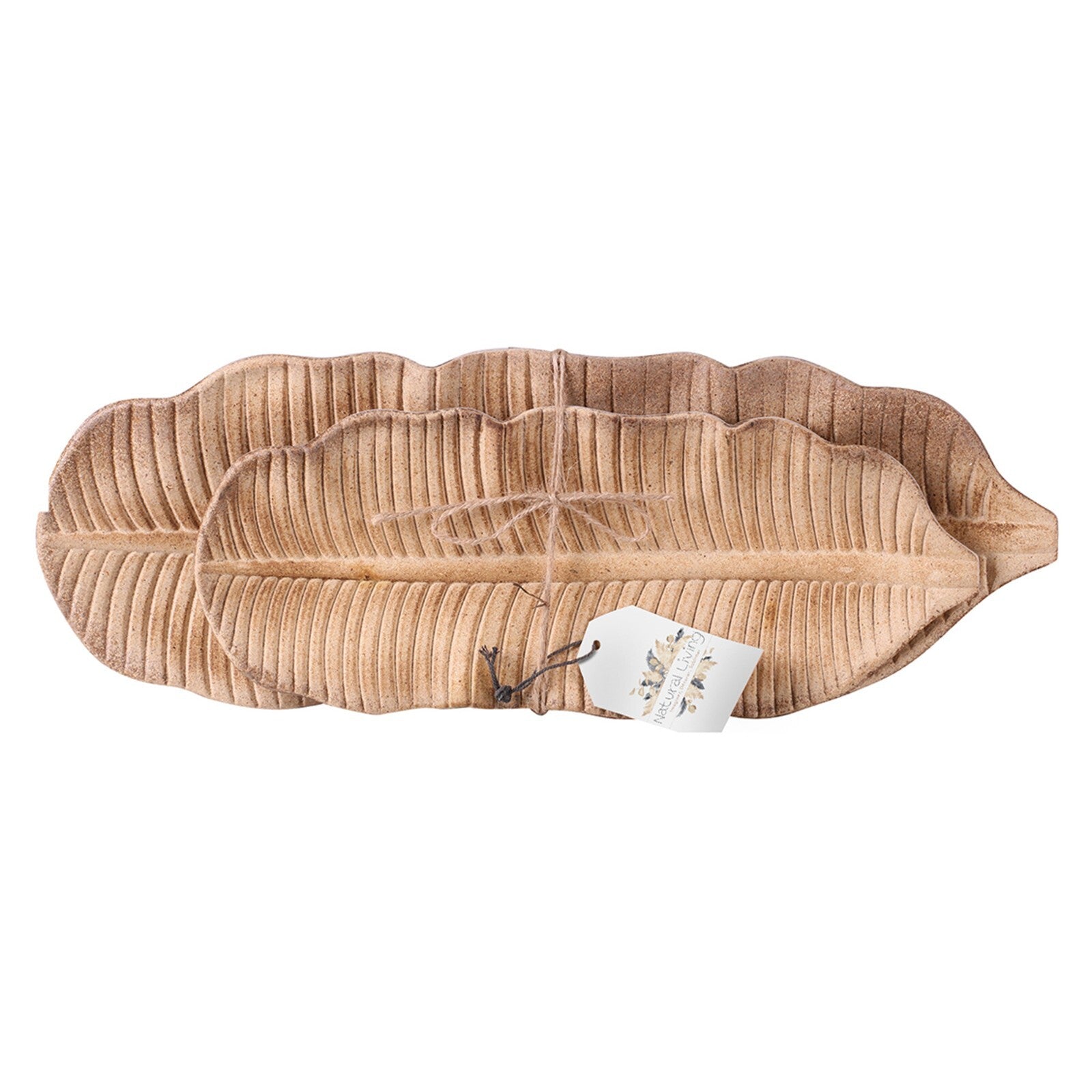 Leaf-shaped ceramic trays for van life decor, natural living aesthetic, boho camper van accessories