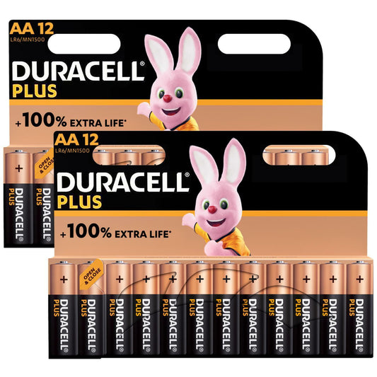 Duracell Plus AA batteries 12-pack for van life essentials and outdoor gear
