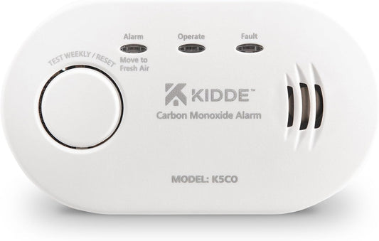 5CO Carbon Monoxide Alarm and Detector with AA Batteries - 10 Year Sensor Life CO Alarm for Home