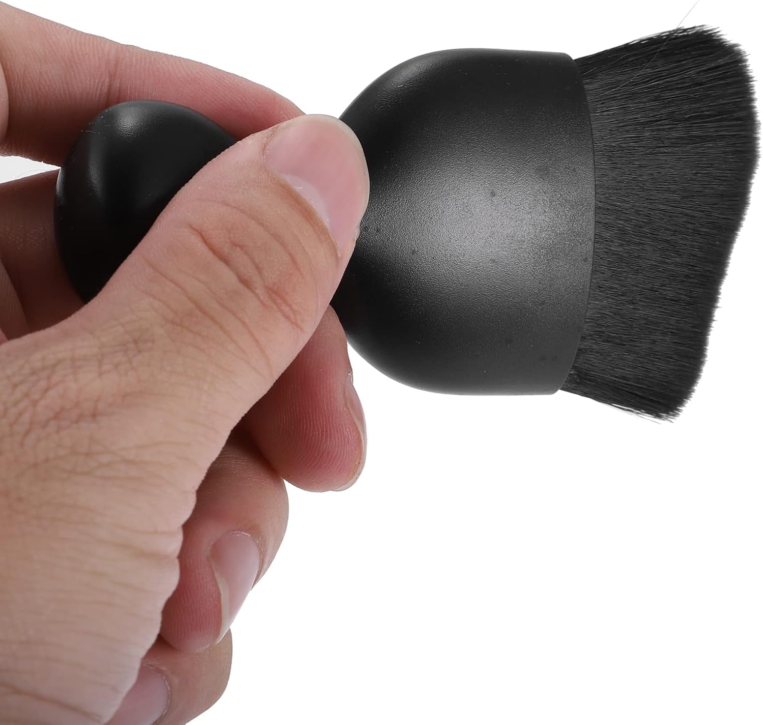 Compact black cleaning brush for van life gear and electronics