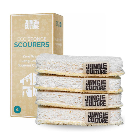 Jungle Culture eco sponge scourers, plastic-free & sustainable for van life cleaning essentials
