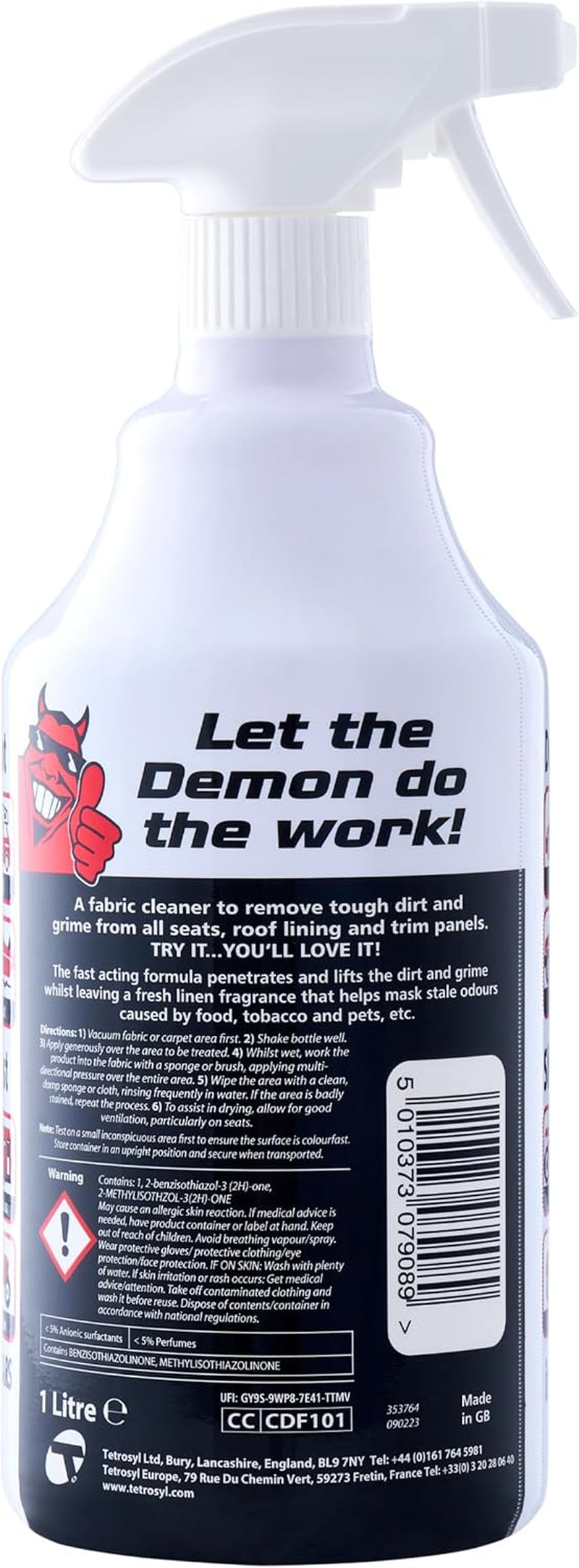Fabric cleaner spray for van seats & interiors – removes tough dirt, grime, odors. Ideal for camper vans and outdoor adventures.
