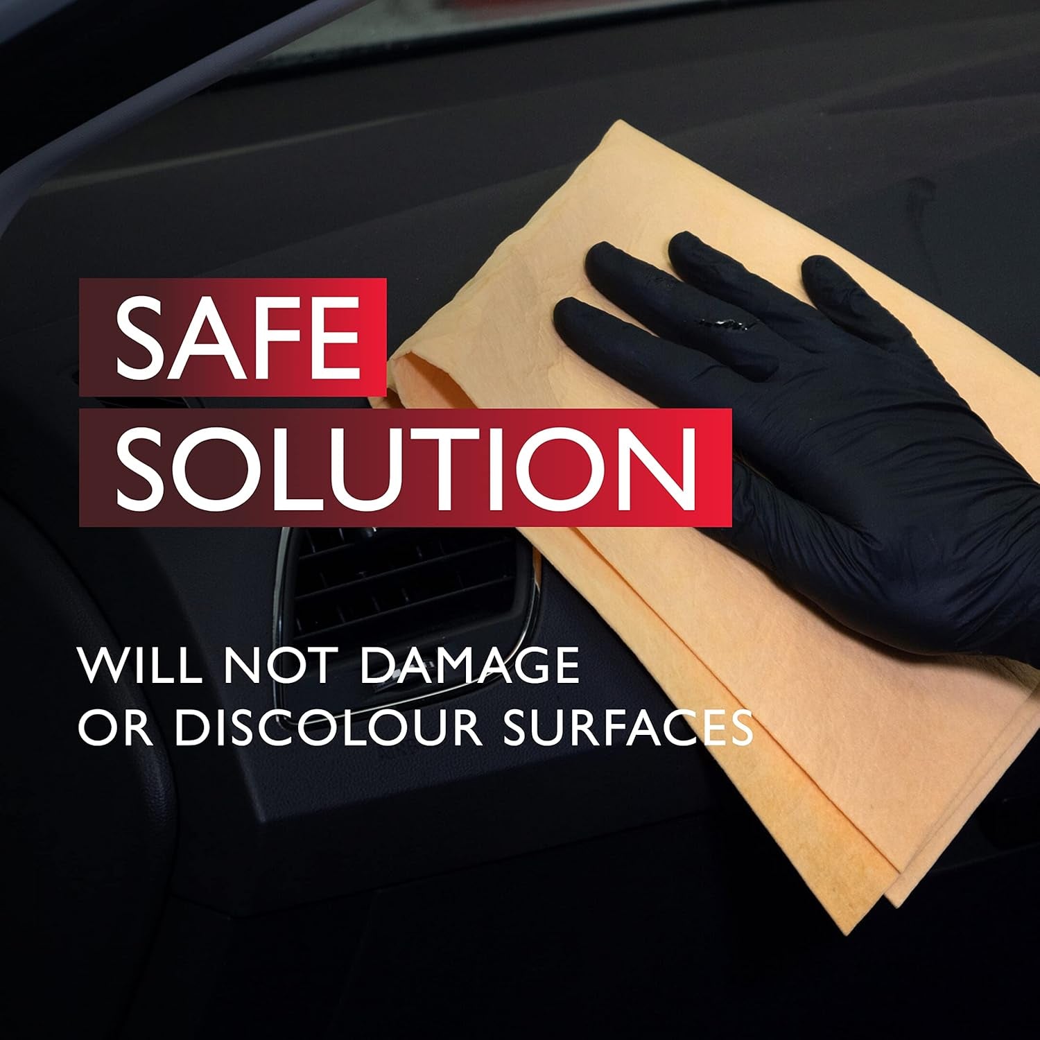 Safe van interior cleaning wipe for dashboards, won't damage or discolor surfaces