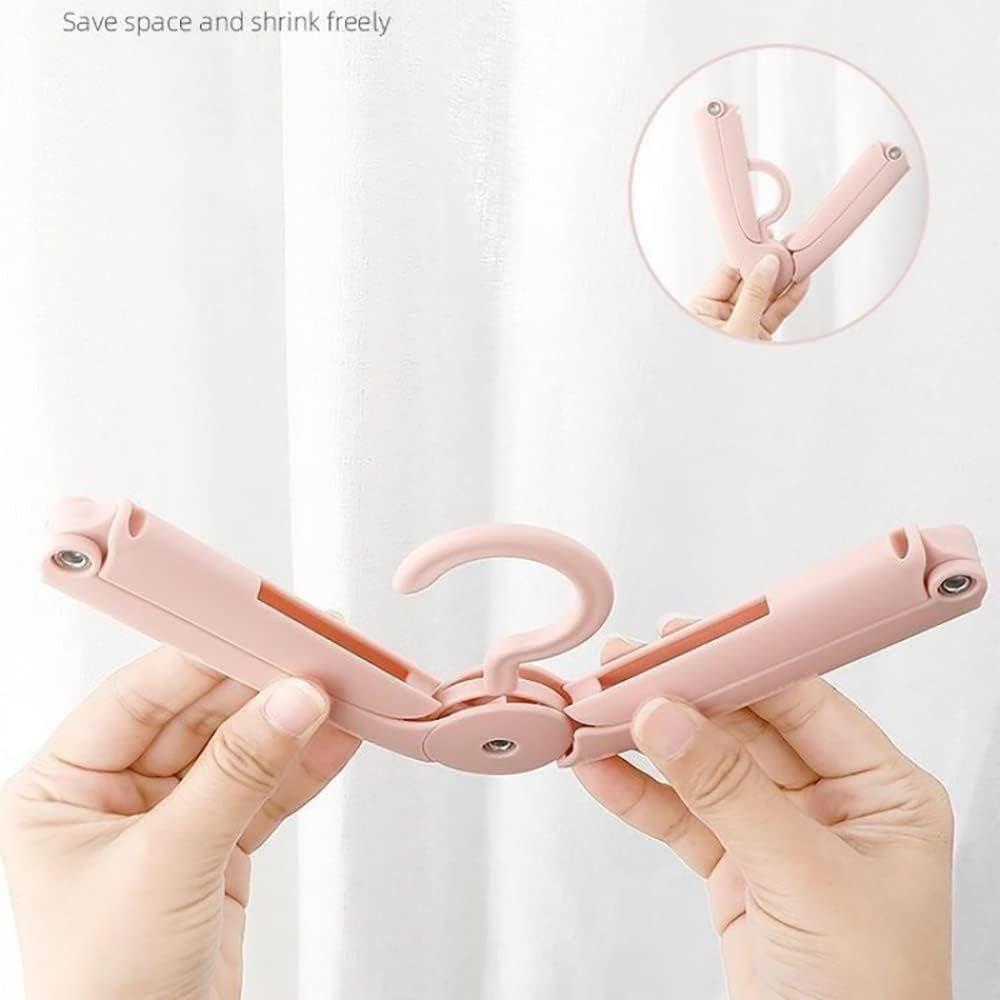 Folding Travel Clothes Hangers – Pack of 4 – hanger being folded by hand