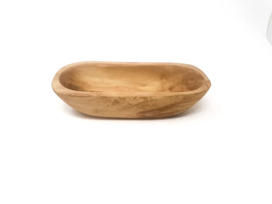 Handcrafted wooden bowl for van life kitchen essentials, natural wood grain, compact design