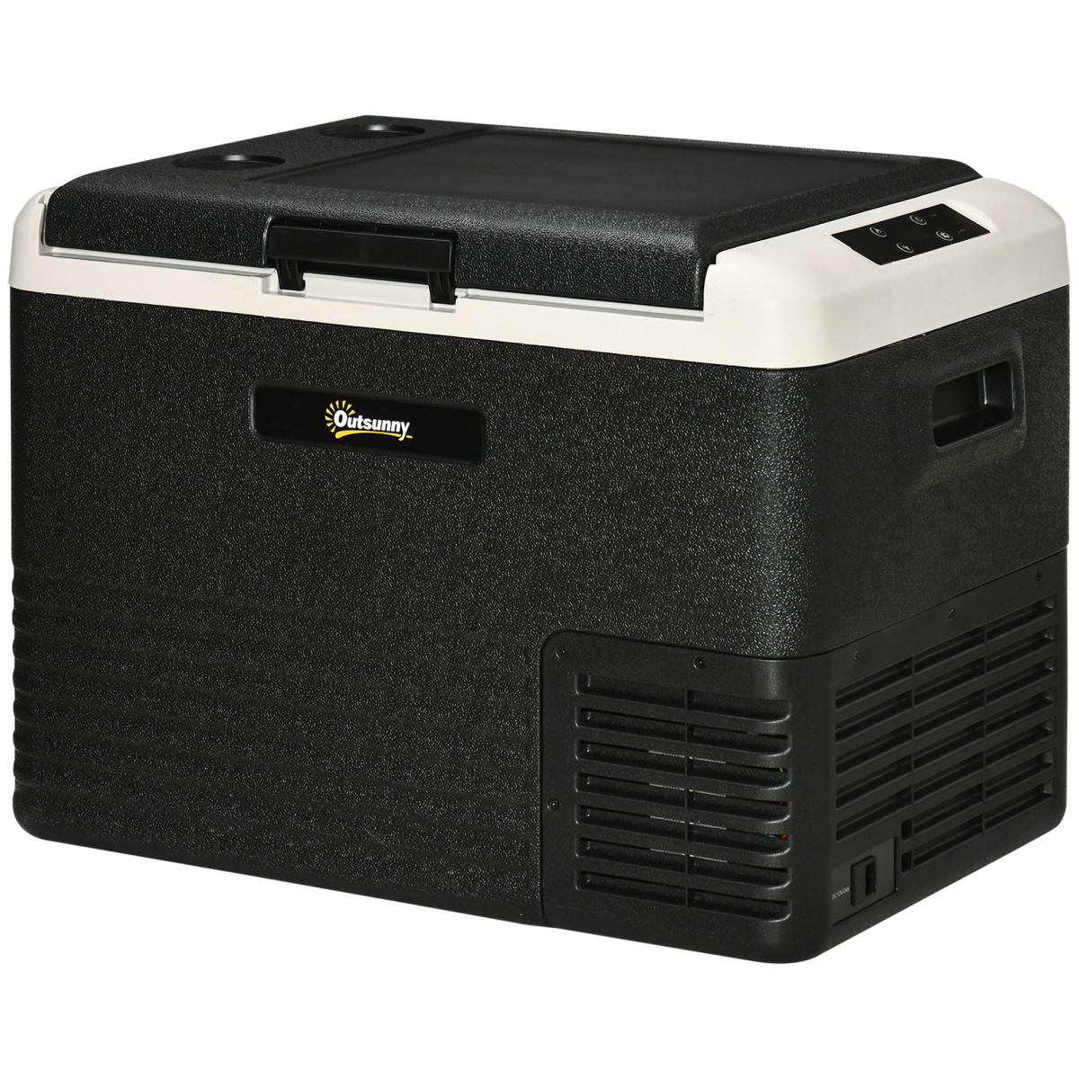 Outsunny 12V portable fridge freezer for van life, camping, and outdoor adventures