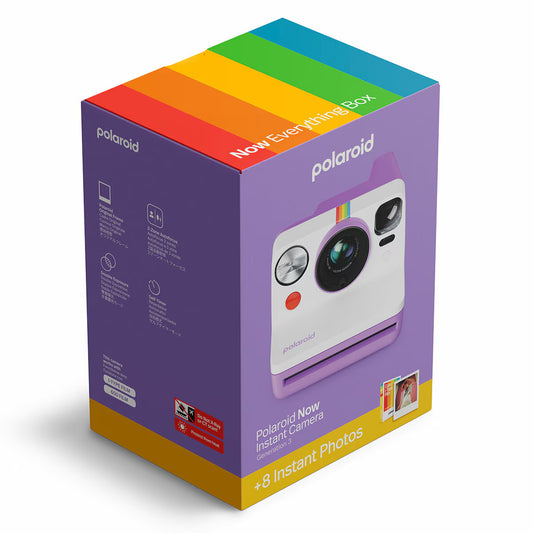 Polaroid Now Instant Camera Gen 3 with 8 photos, rainbow box, perfect for van life adventures and outdoor memories