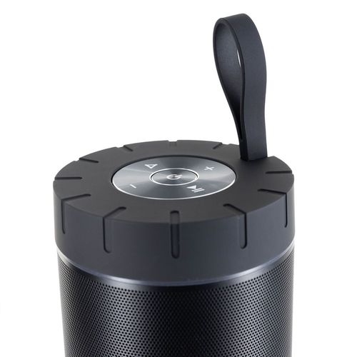 Portable Bluetooth speaker with carry handle for van life and outdoor adventures