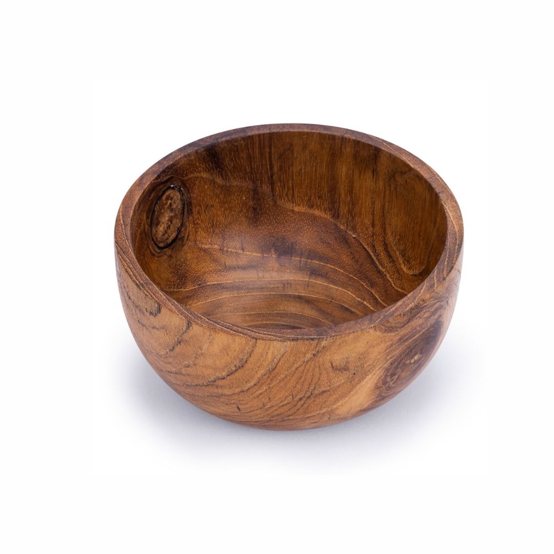 Handcrafted wooden bowl for van life camping, outdoor adventures, and festival dining essentials
