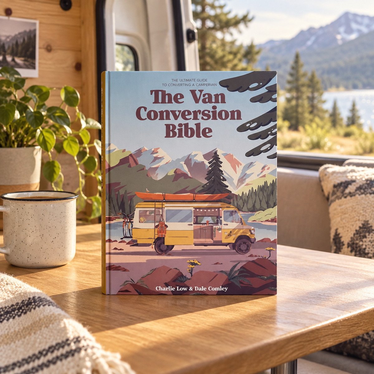 The Van Conversion Bible in a van-life setting
