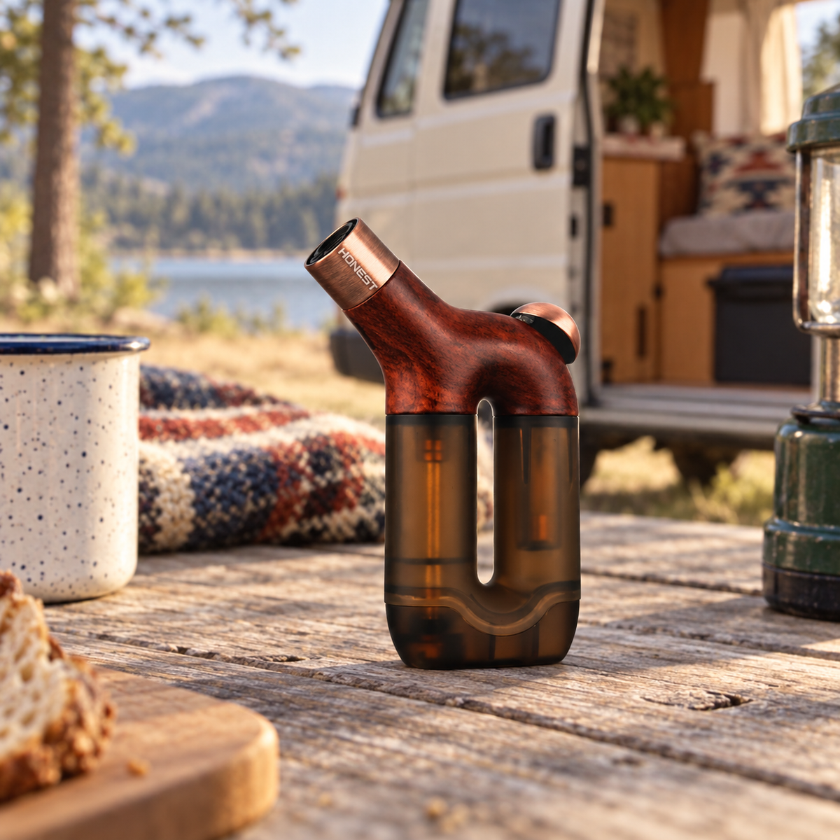 Refillable Butane Jet Lighter in a van-life setting