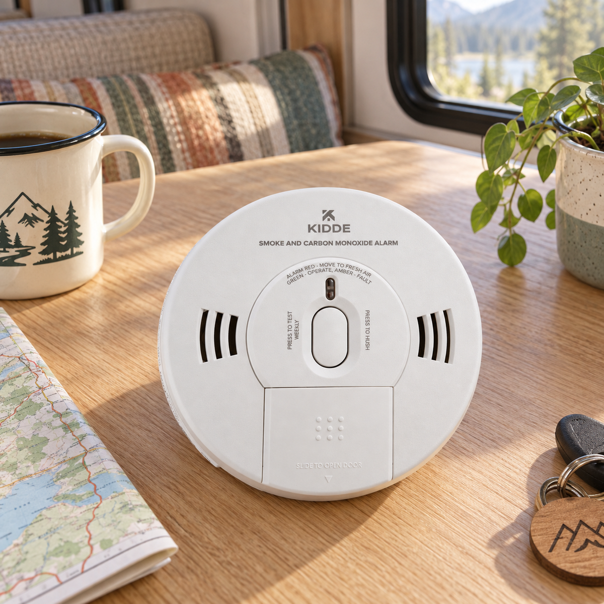 Kidde 10SCO Smoke/CO Alarm in a van-life setting