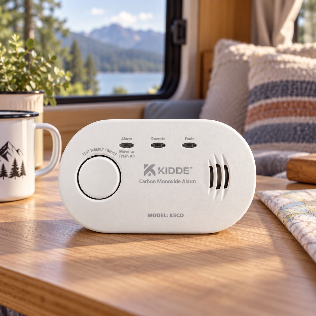 Kidde 5CO Carbon Monoxide Alarm in a van-life setting