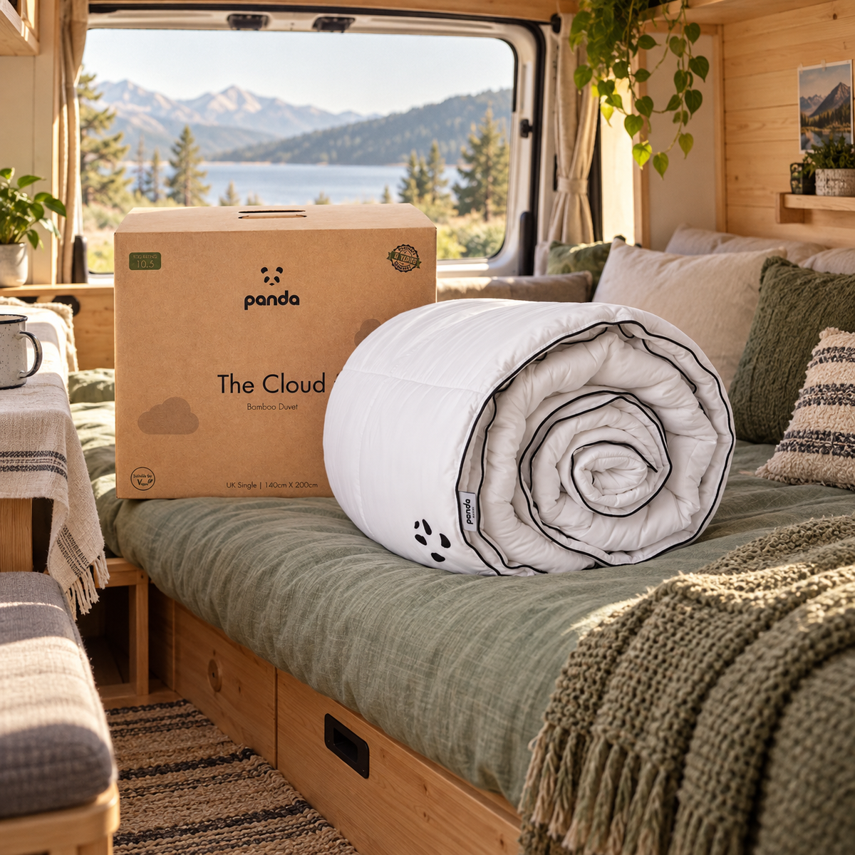 All-Season Duvet in a van-life setting