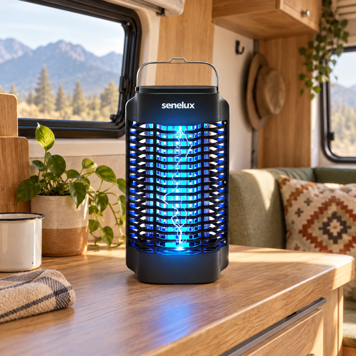 Bug Zapper in a van-life setting