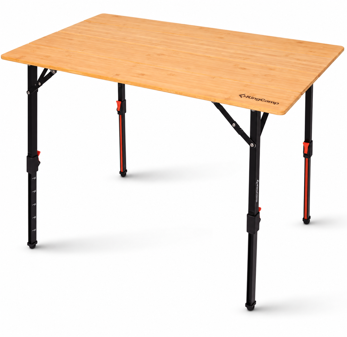 Adjustable Bamboo Camping Table – 80 × 60cm – product on a white background